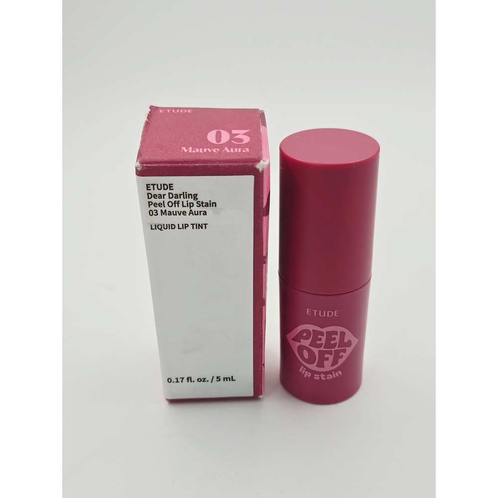 Etude Dear Darling Peel Off Lip Stain 03 Mauve Aura Liquid Lip Tint 5ml NEW